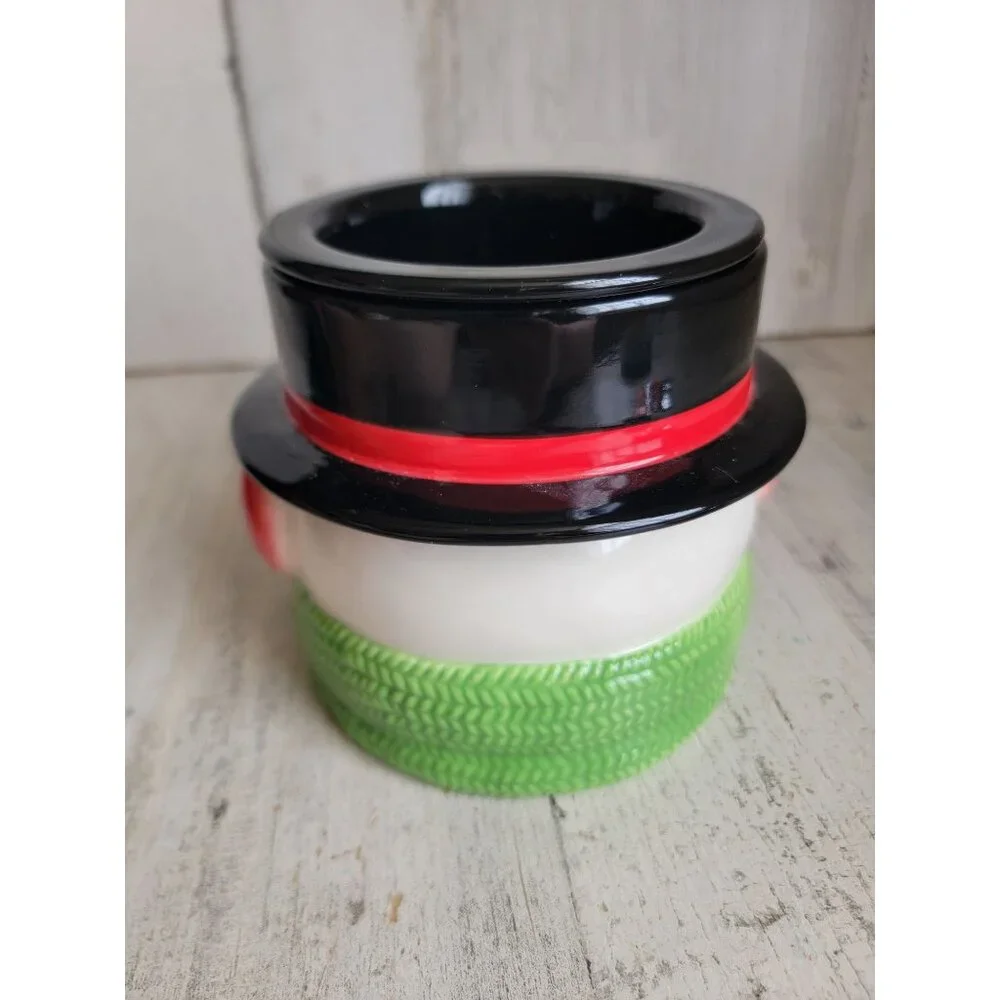 Hallmark two-piece dip Chiller snowman winking‎ Xmas